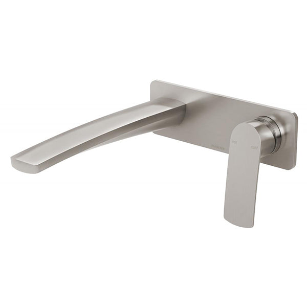 Phoenix Mekko Wall Basin/Bath Mixer Set 200mm Fit Off Kit Only - Brushed Nickel