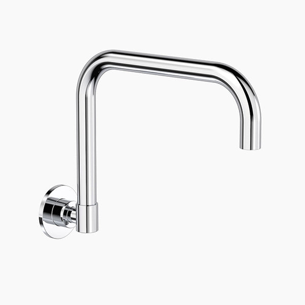 Clark Round Wall Sink Spout Outlet - Chrome - The Blue Space