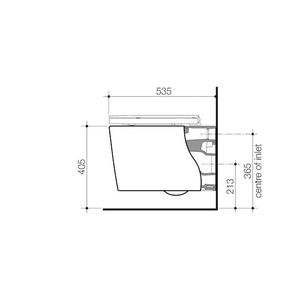 Caroma Liano Cleanflush Wall Hung Pan - The Blue Space