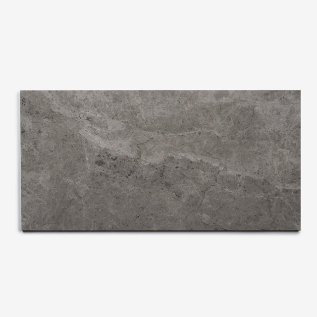 Grey Tilly Tundra Stone Tile Gloss 300 x 600 x 10mm Porcelain | The Blue Space