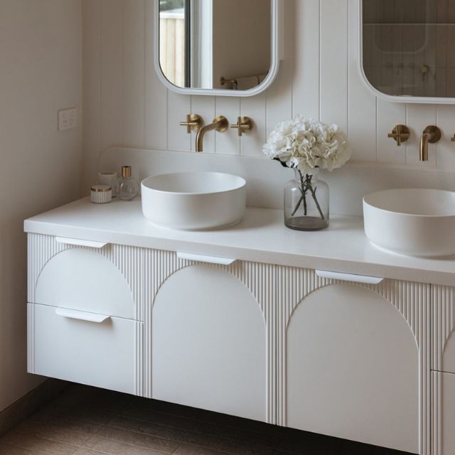 ADP Archie Wall Hung Door & Drawer 1800mm Double Bowl,ARCFCW1800WHDCP - The Blue Space