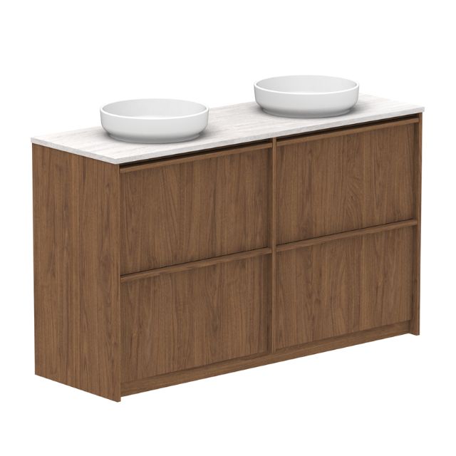 ADP Eli Floor Standing Vanity 1500mm Double Bowl ELIFAW1500WKDCP | The Blue Space