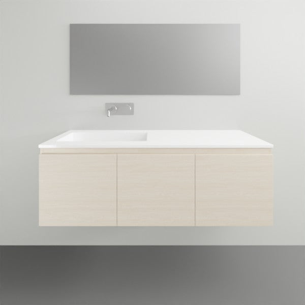 ADP Glacier Lite All Door Slim Vanity with Cast Marble Top - 1200mm Left Bowl | The Blue Space