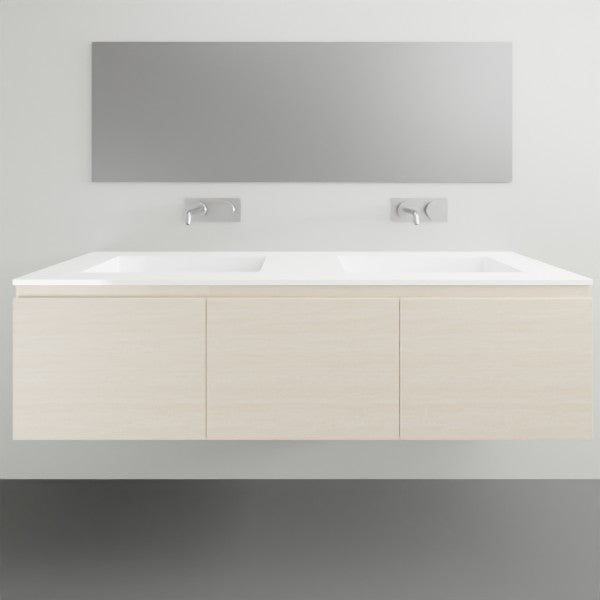 ADP Glacier Lite All Door Slim Vanity with Cast Marble Top - 1500mm Double Bowl | The Blue Space