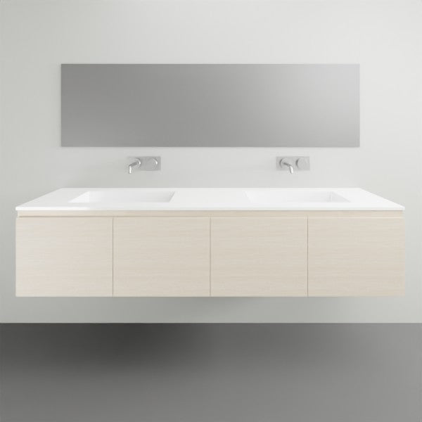 ADP Glacier Lite All Door Slim Vanity with Cast Marble Top - 1800mm Double Bowl | The Blue Space
