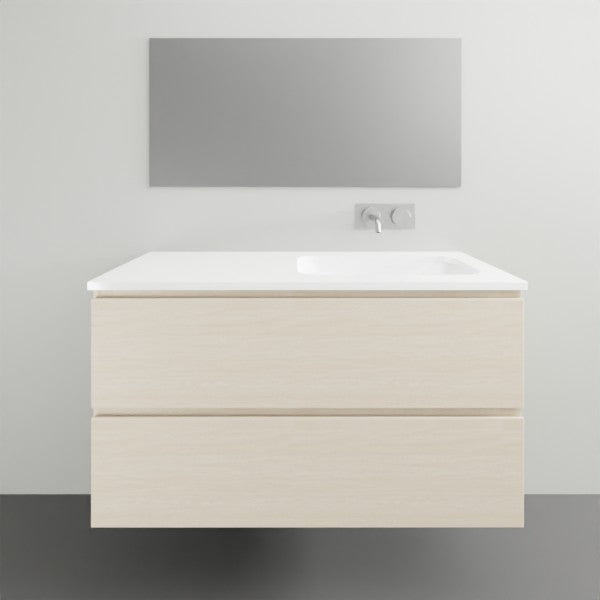 ADP Glacier Lite All Drawer Twin Vanity Solid Surface Top - 1050mm Right Bowl | The Blue Space
