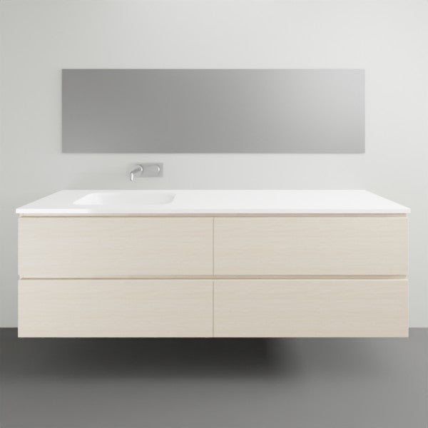 ADP Glacier Lite All Drawer Twin Vanity Solid Surface Top - 1800mm Left Bowl | The Blue Space