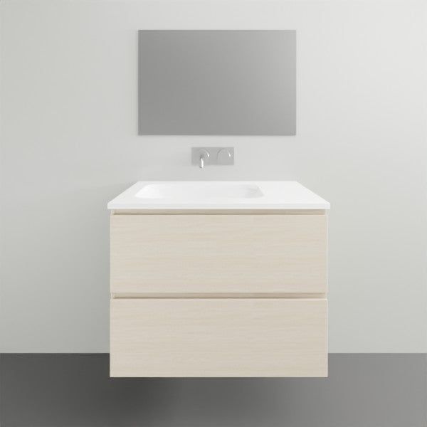 ADP Glacier Lite All Drawer Twin Vanity Solid Surface Top - 750mm Left Bowl | The Blue Space
