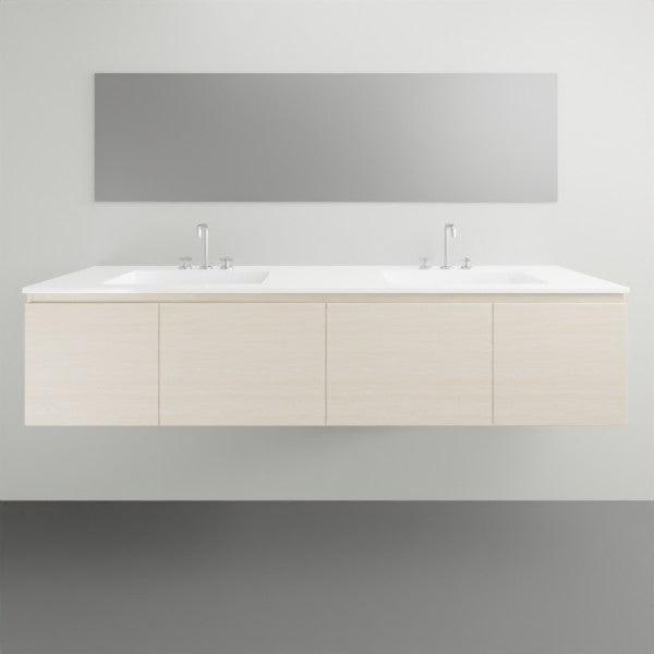 ADP Glacier Lite Door and Drawer Slim Vanity with Cast Marble Top - 1800mm Double Bowl | The Blue Space