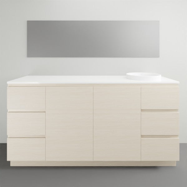 ADP Glacier Lite Door and Drawer Trio Vanity Solid Surface Top - 1800mm Right Bowl | The Blue Space