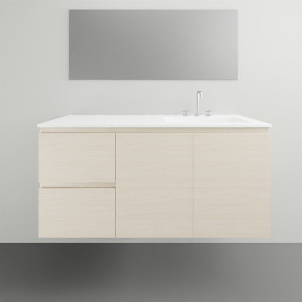 ADP Glacier Lite Door and Drawer Twin Vanity with Cast Marble Top