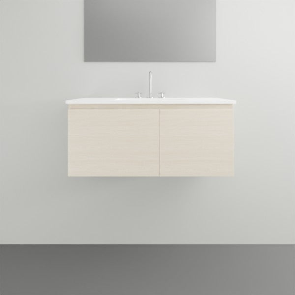 ADP Glacier Lite Ensuite Door and Drawer Slim Vanity with Ceramic Top - 900mm Centre Bowl | The Blue Space