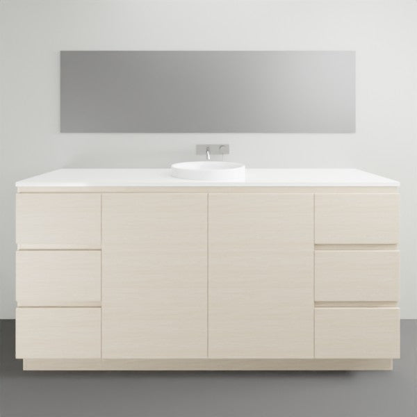 ADP Glacier Lite Ensuite Trio Vanity Solid Surface Top - 1800mm Centre Bowl | The Blue Space