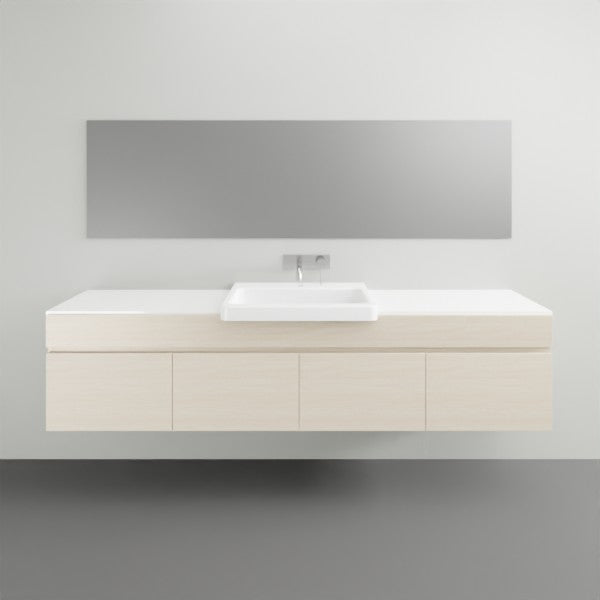ADP Glacier Lite Semi Recessed Door & Drawer Trio Vanity Solid Surface Top - 1800mm Centre Bowl | The Blue Space