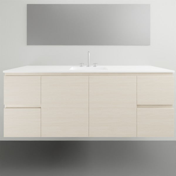 ADP Glacier Lite Door and Drawer Twin Vanity with Cast Marble Top