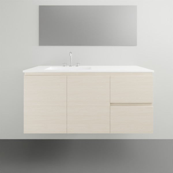 ADP Glacier Lite Door and Drawer Twin Vanity with Ceramic Top