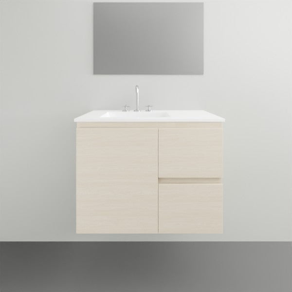 ADP Glacier Lite Door and Drawer Twin Vanity with Ceramic Top
