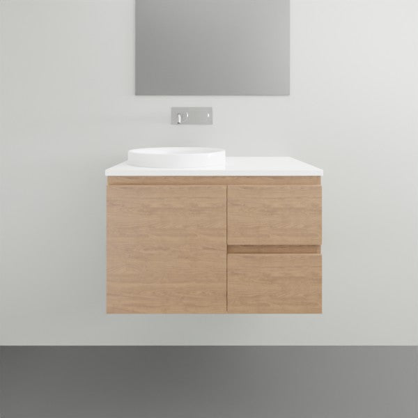 ADP Glacier Lite Door and Drawer Twin Vanity with Solid Surface Top