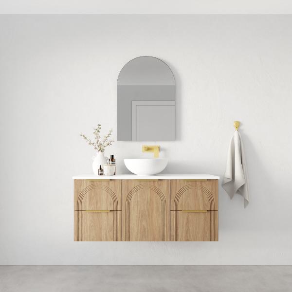 Marquis Arco Wall Hung Vanity with Caesarstone, Vasari or Dekton Top