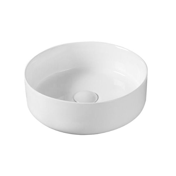 Bao Round 360mm Above Counter Basin in Gloss White - The Blue Space