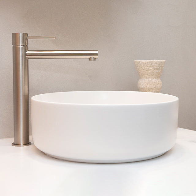 Phoenix Vivid Slimline Vessel Mixer-Brushed Nickel - Zoe and Benji Marshall