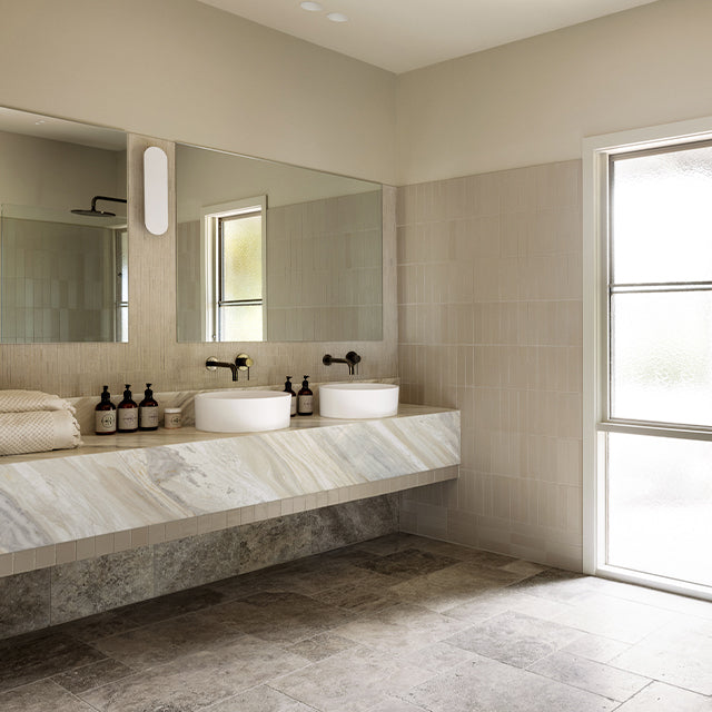 Meir shadow tapware | Carrajung Estate, Build Her Collective x The Blue Space Bathroom collaboration