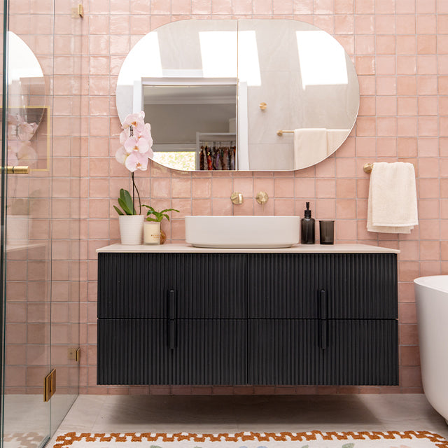 Pink Dianna Zellige Tile 100 x 100 x 9mm Spanish Ceramic