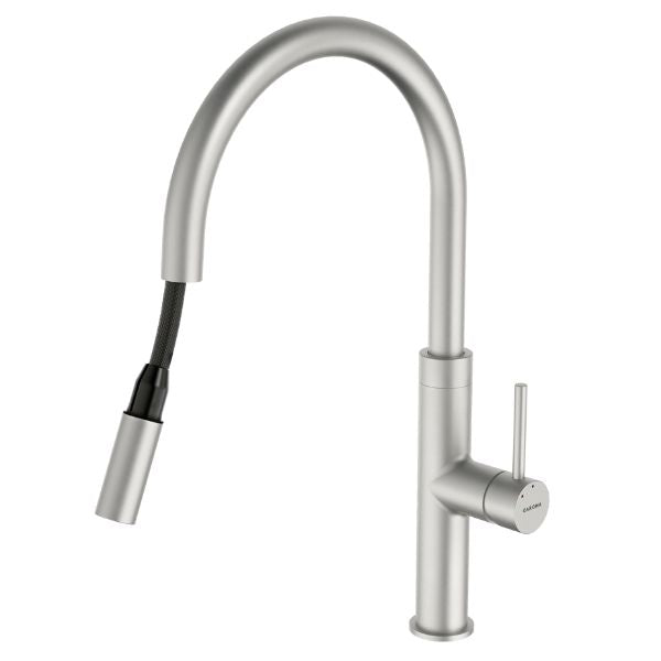 Liano II Pull Down Sink Mixer in Brushed Nickel by Caroma - The Blue Space