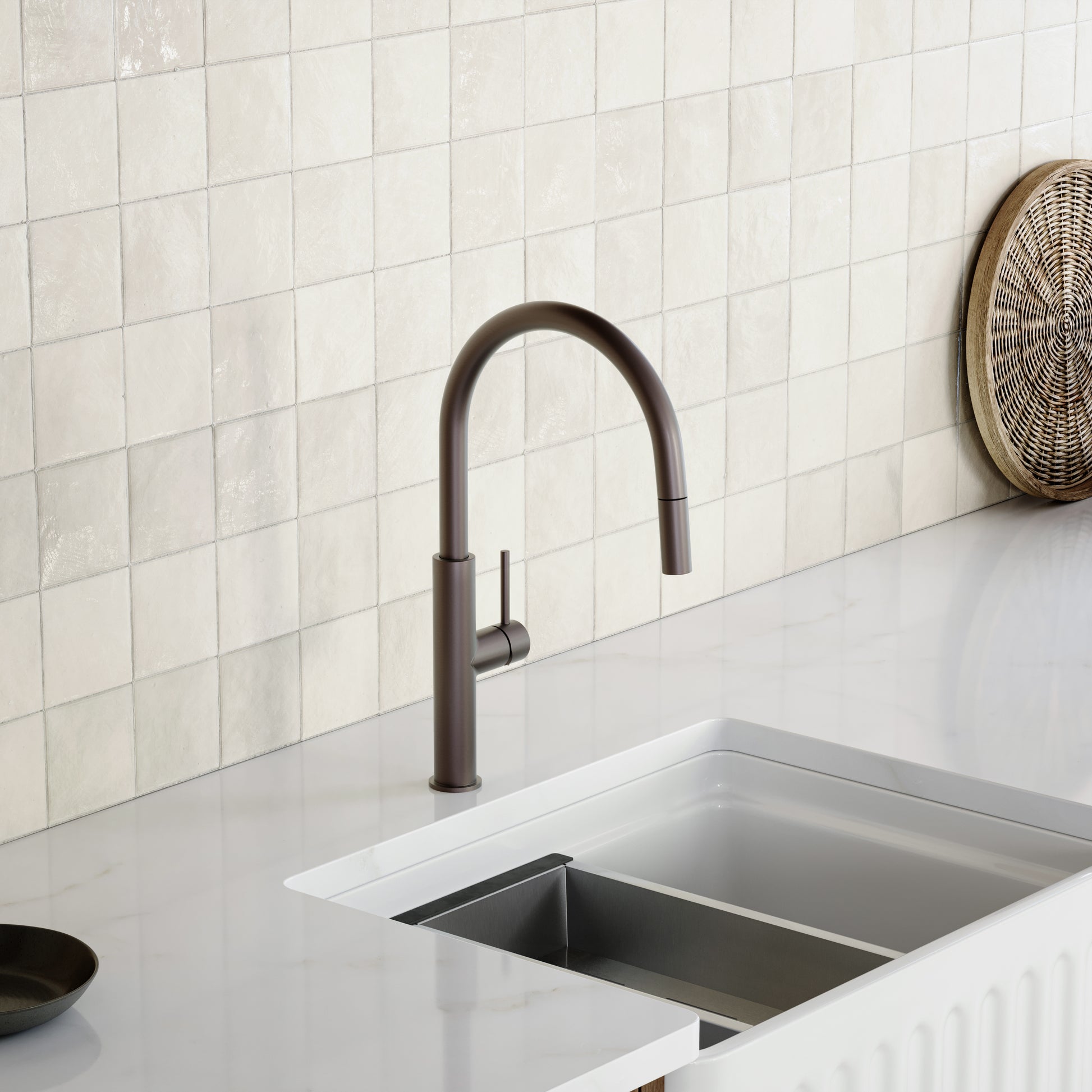 Caroma Liano II Pull Out Sink Mixer - Brushed Bronze