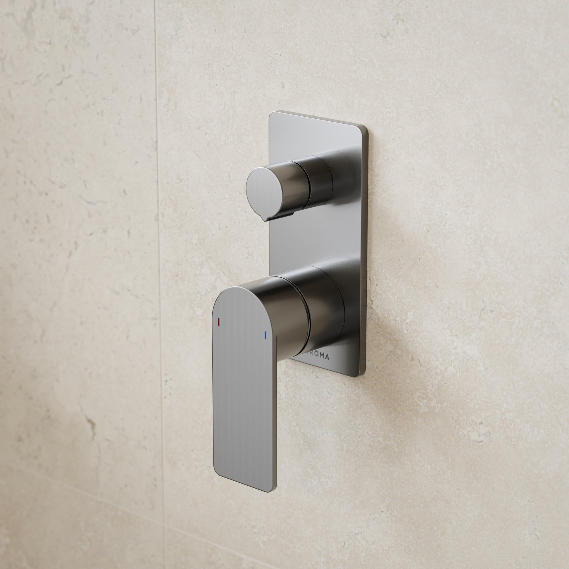 Caroma Urbane II Bath/Shower Mixer with Diverter Rectangle Gunmetal