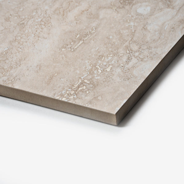 Beige Josie Cross Cut Travertine Tile Tech grip 600 x 1200 x 10mm Porcelain | The Blue Space