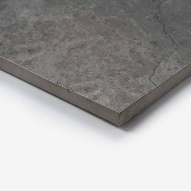 Grey Tilly Tundra Stone Tile Gloss 300 x 600 x 10mm Porcelain | The Blue Space