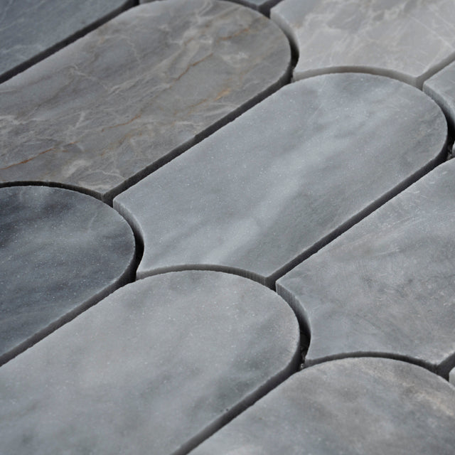 Cottesloe Carrara Grey Feather Honed Marble Mosaic 50 x 130mm
