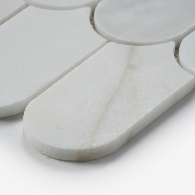 Cottesloe Calacatta Gold Feather Honed Marble Mosaic 50 x 130mm