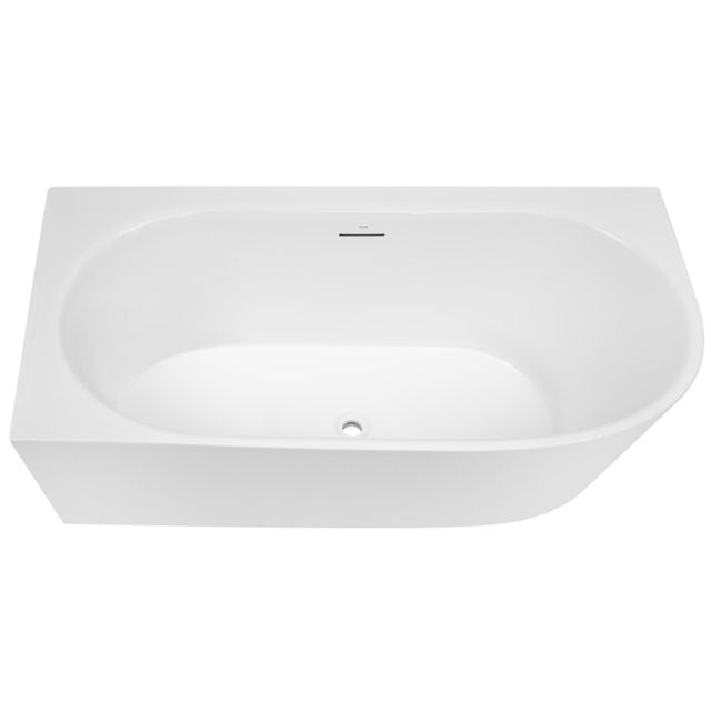 Decina Natalia 1700 Back-To-Wall Corner Bath with Overflow