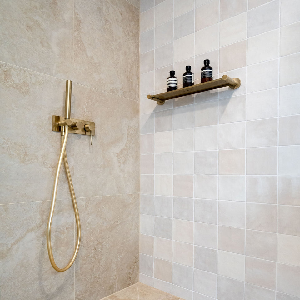 Snow White Ella Zellige Tile 100 x 100 x 10mm Italian Ceramic