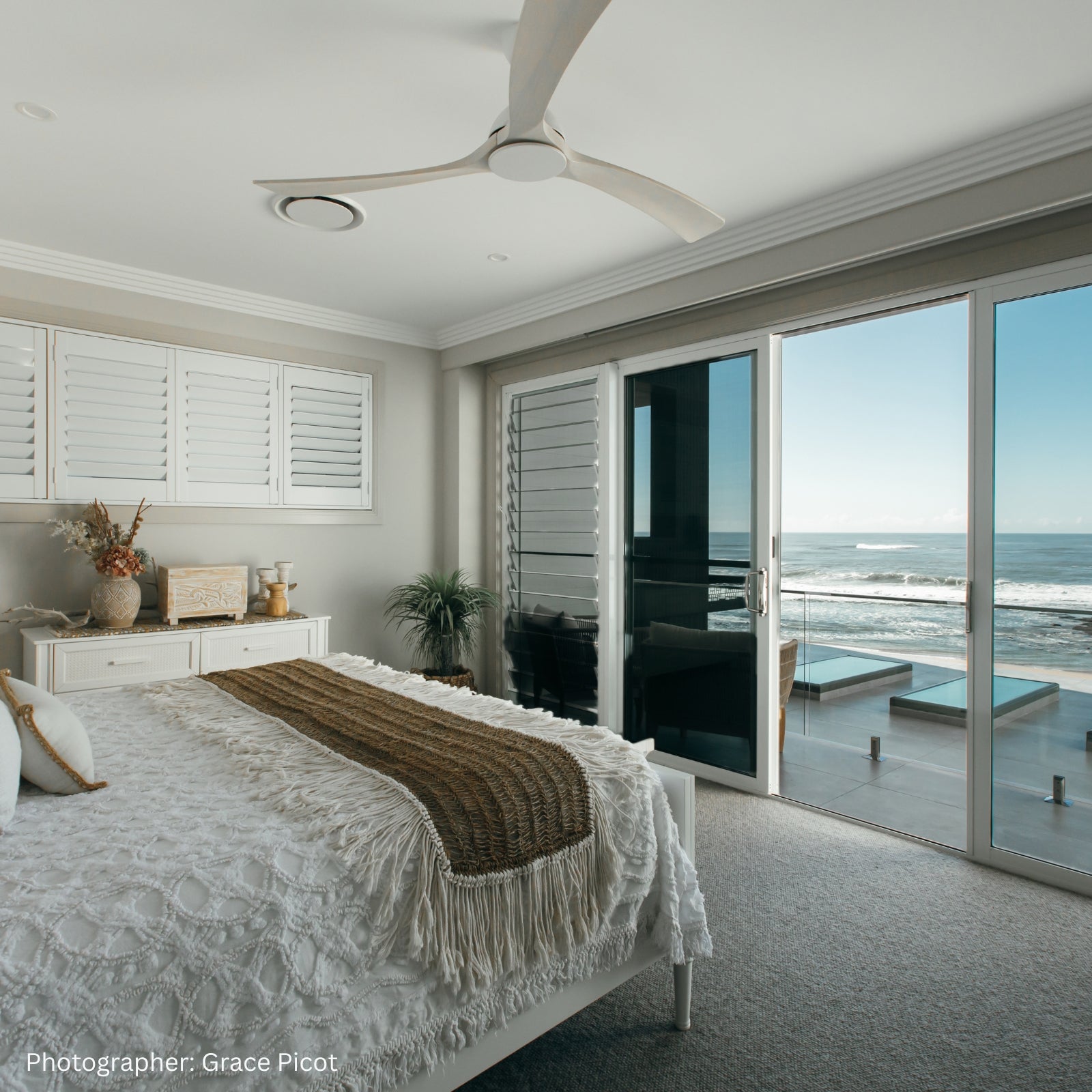 Fanco Sanctuary DC 2337mm Ceiling Fan White/Whitewash W-CFFCSAWH-B6WH - The Blue Space