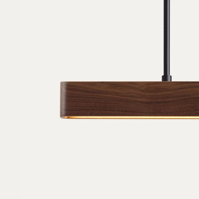 Fluxwood Umber Timber Linear Pendant Light Walnut - The Blue Space