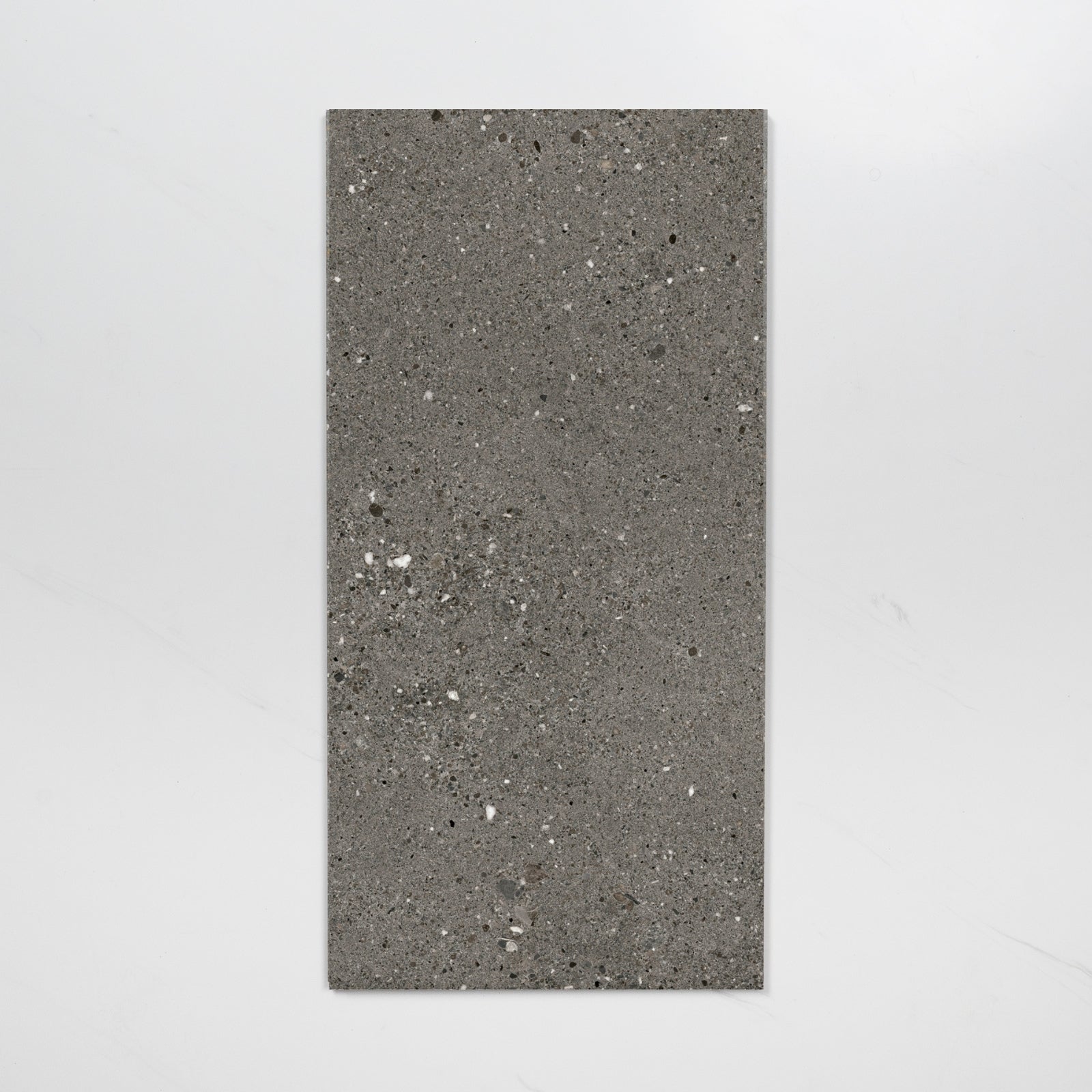 Dark Grey Frankie Polished Concrete Tile Matte R10 300 x 600 x 10mm Porcelain | The Blue Space