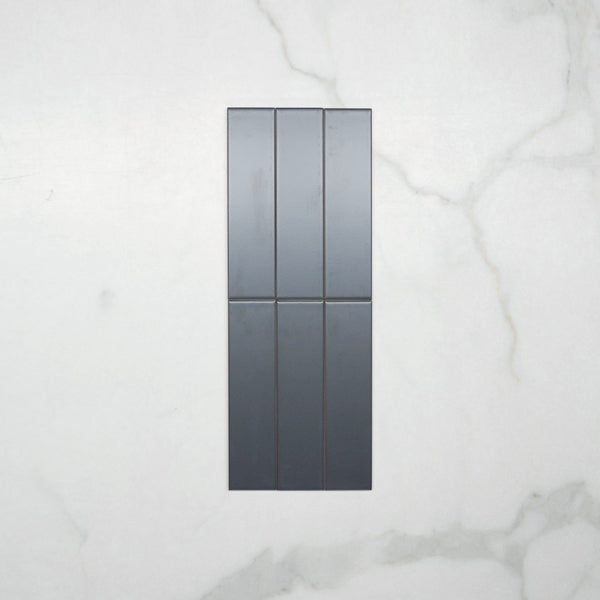 Sunset Iron Grey Satin Flat Ceramic Tile 50x200mm