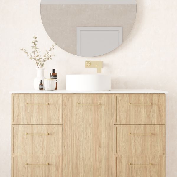 Marquis Hamilton Floor Standing Vanity - 1200mm Offset Bowl Closeup | The Blue Space