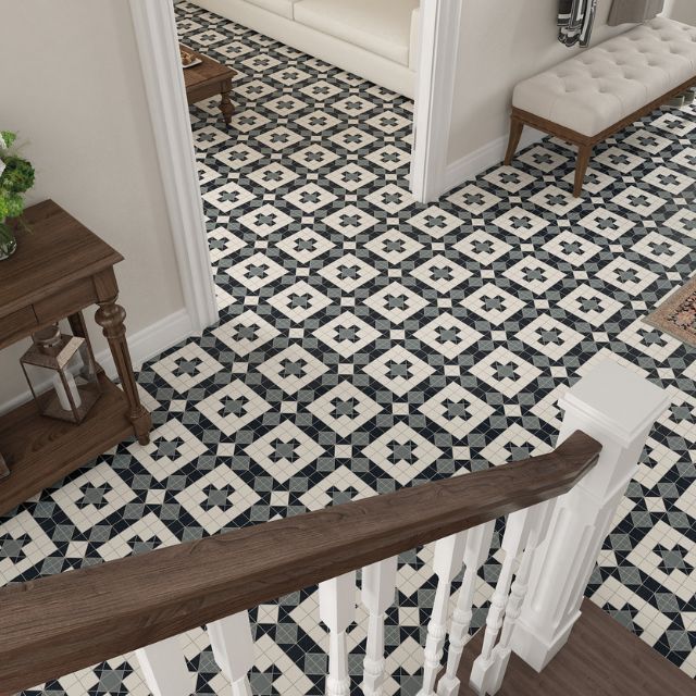 Federation style heritage tile. Patio tile The Blue Space