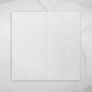 Hotham Rectangle Mix White Gloss Rectified Ceramic Tile 300x600mm online at The Blue Space