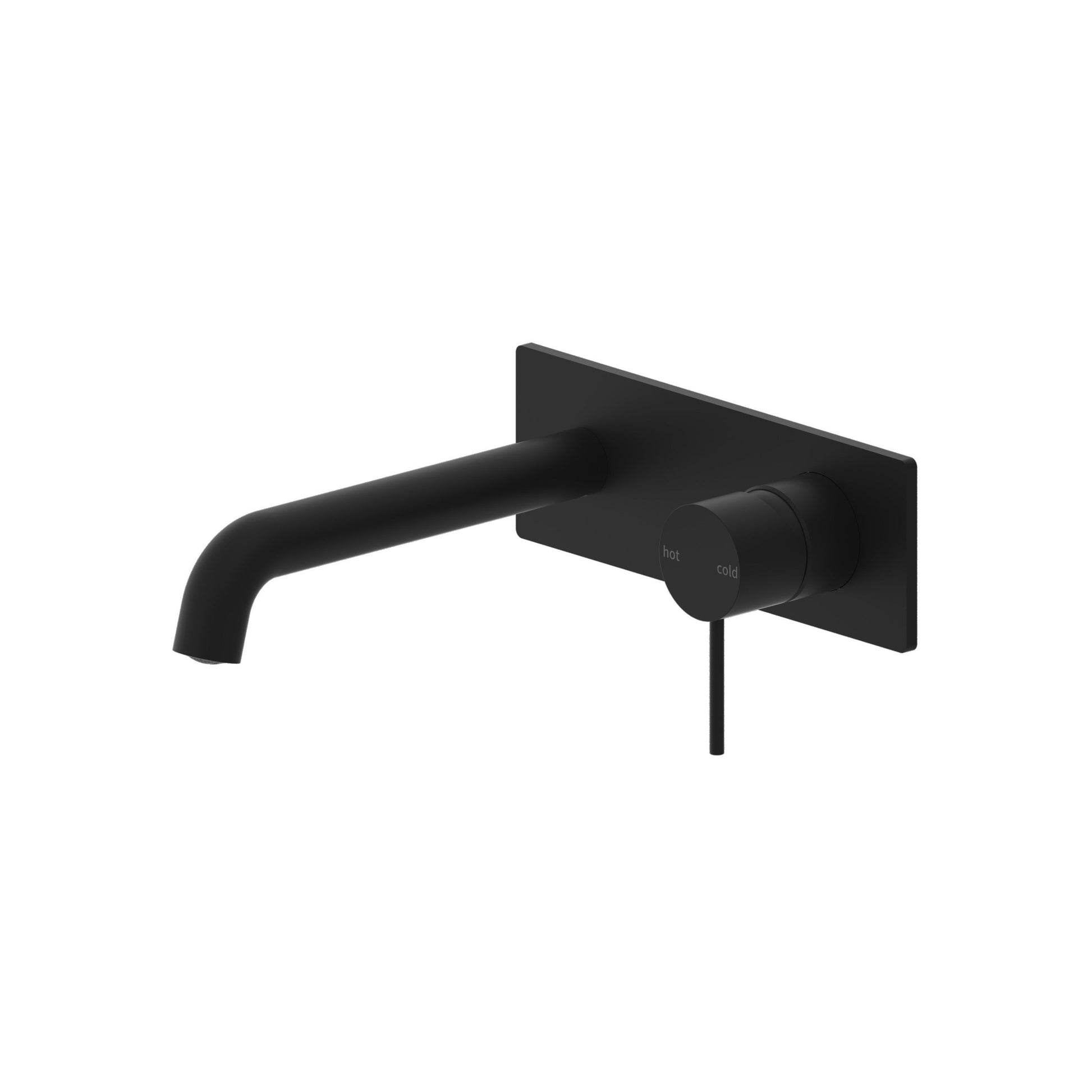 Nero Mecca Wall Basin Mixer 185mm Spout Matte Black | The Blue Space