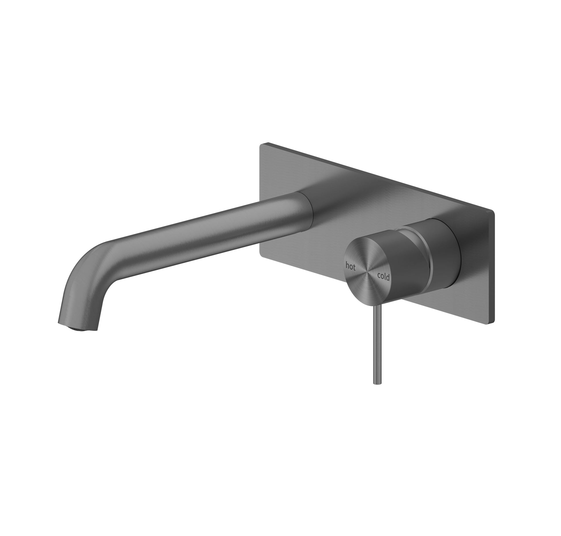 Nero Mecca Wall Basin Mixer 185mm Spout Gun Metal | The Blue Space