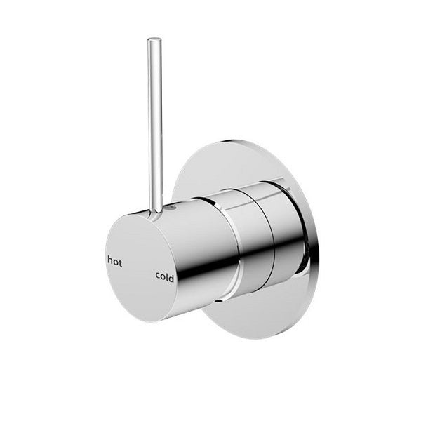 Nero Mecca Shower Mixer Handle Up 80mm Plate Chrome