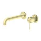 Nero Mecca Wall Basin Mixer Sep BP 230mm Spout Brushed Gold | The Blue Space
