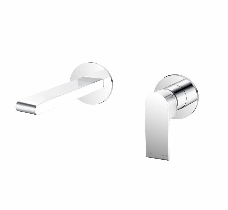 Nero Bianca Wall Basin Mixer Separate Back Plate Chrome | The Blue Space