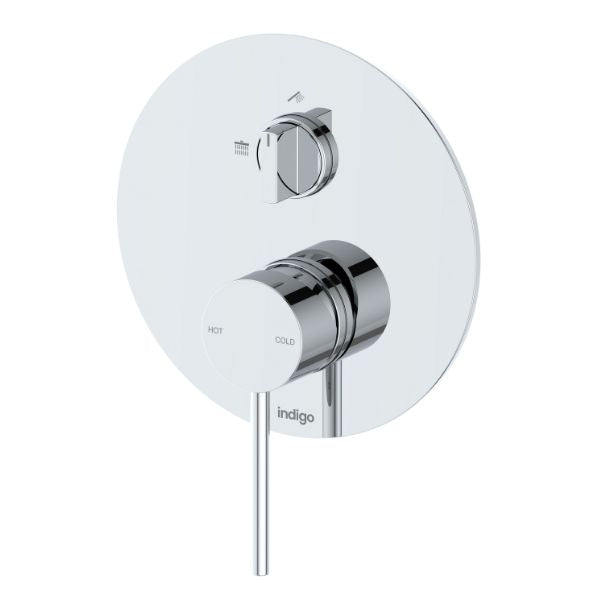 Indigo Alisa Bath/Shower Mixer With Diverter Chrome | The Blue Space