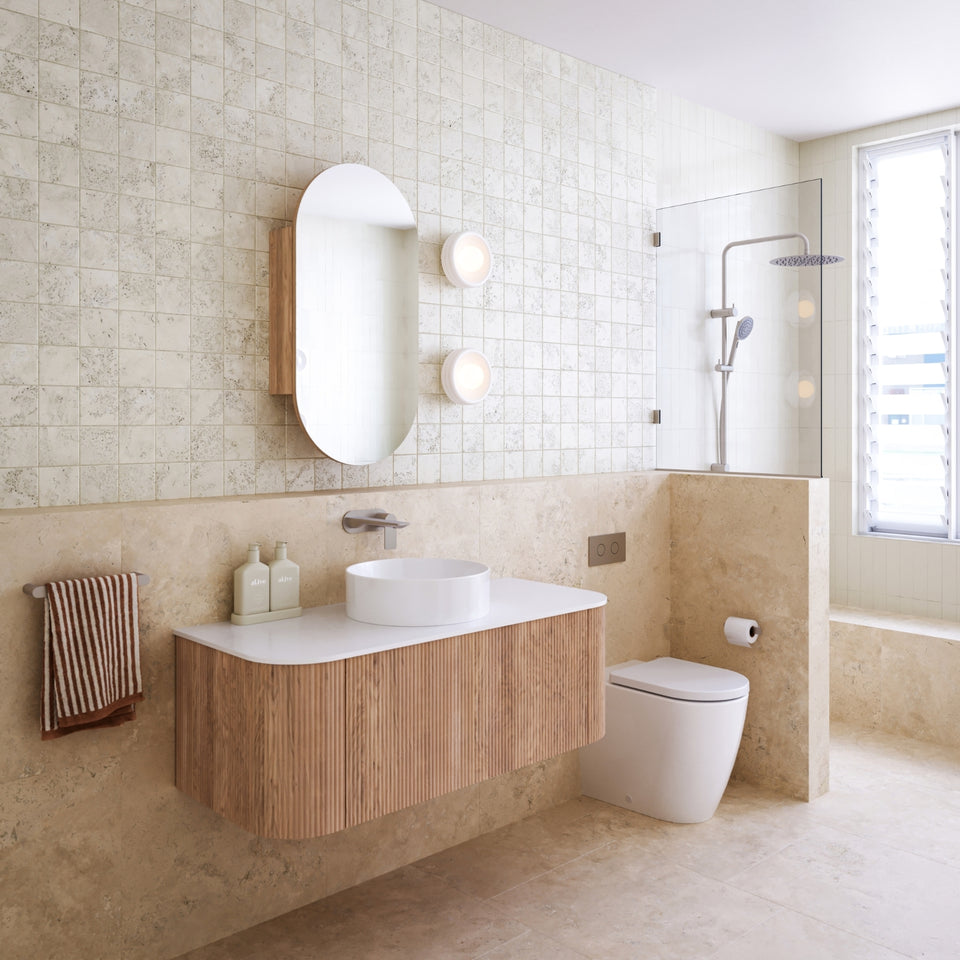 Ingrain Curved Fluted Wall Hung Vanity